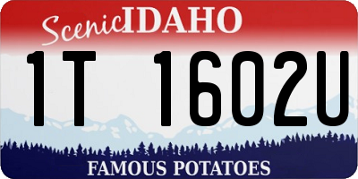 ID license plate 1T1602U