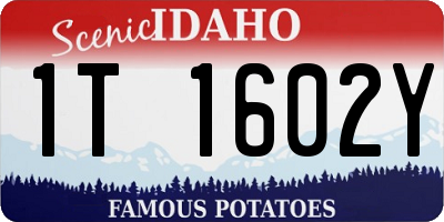 ID license plate 1T1602Y