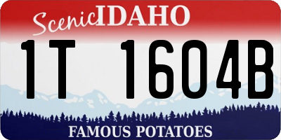ID license plate 1T1604B