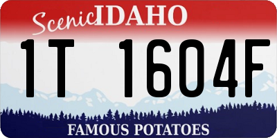ID license plate 1T1604F