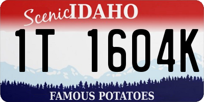 ID license plate 1T1604K
