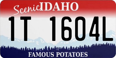ID license plate 1T1604L