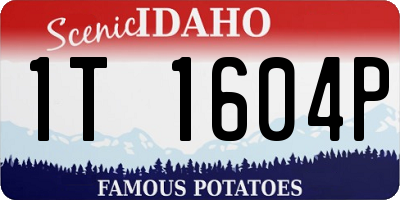 ID license plate 1T1604P