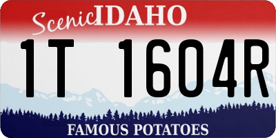 ID license plate 1T1604R