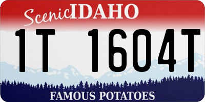ID license plate 1T1604T