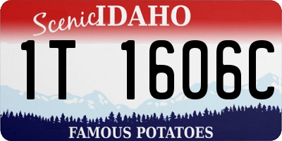 ID license plate 1T1606C