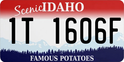 ID license plate 1T1606F