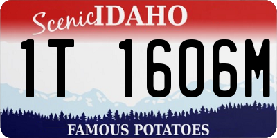 ID license plate 1T1606M