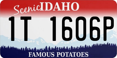 ID license plate 1T1606P