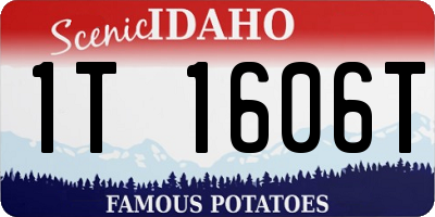 ID license plate 1T1606T