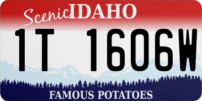ID license plate 1T1606W