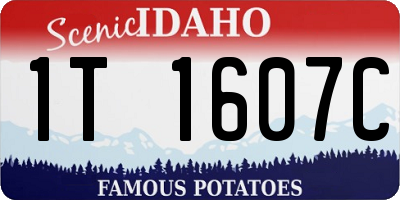 ID license plate 1T1607C
