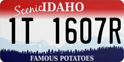 ID license plate 1T1607R