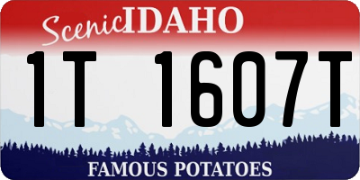 ID license plate 1T1607T