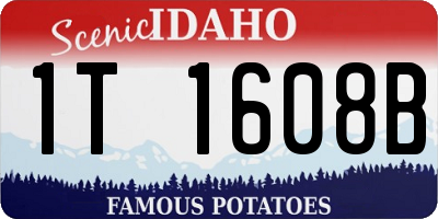 ID license plate 1T1608B