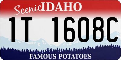 ID license plate 1T1608C