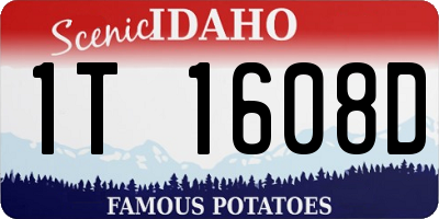 ID license plate 1T1608D