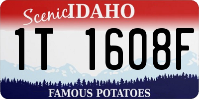 ID license plate 1T1608F