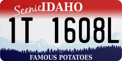 ID license plate 1T1608L