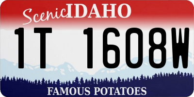 ID license plate 1T1608W