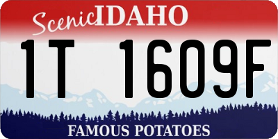 ID license plate 1T1609F