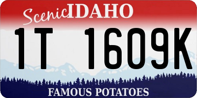 ID license plate 1T1609K