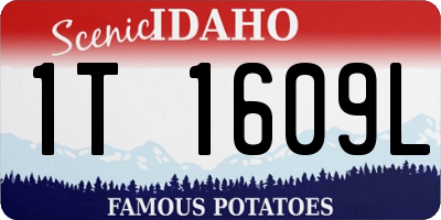 ID license plate 1T1609L