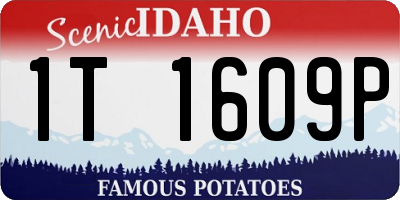 ID license plate 1T1609P