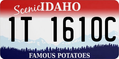 ID license plate 1T1610C