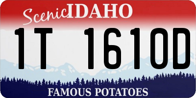 ID license plate 1T1610D