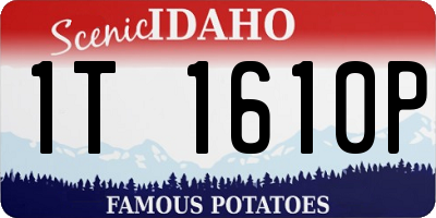 ID license plate 1T1610P