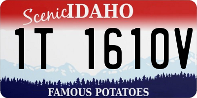 ID license plate 1T1610V
