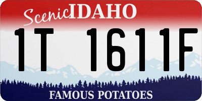 ID license plate 1T1611F