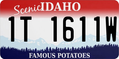 ID license plate 1T1611W
