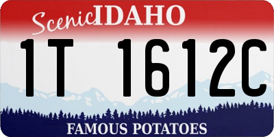 ID license plate 1T1612C