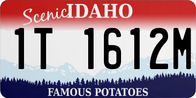 ID license plate 1T1612M