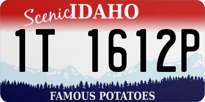 ID license plate 1T1612P