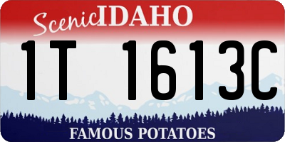ID license plate 1T1613C