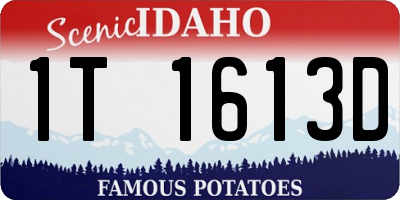 ID license plate 1T1613D
