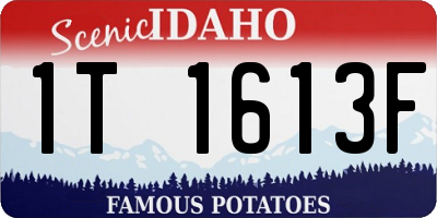 ID license plate 1T1613F