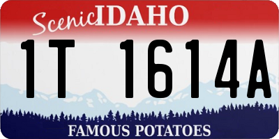 ID license plate 1T1614A