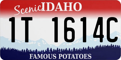 ID license plate 1T1614C