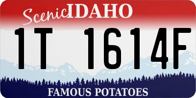 ID license plate 1T1614F
