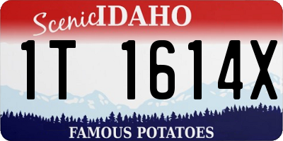 ID license plate 1T1614X