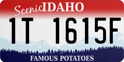 ID license plate 1T1615F