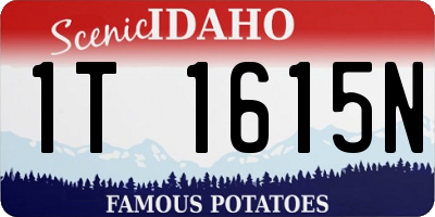 ID license plate 1T1615N