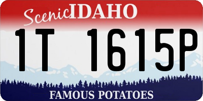 ID license plate 1T1615P
