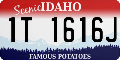 ID license plate 1T1616J
