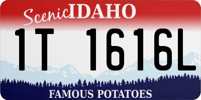 ID license plate 1T1616L