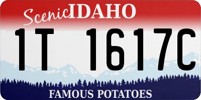 ID license plate 1T1617C